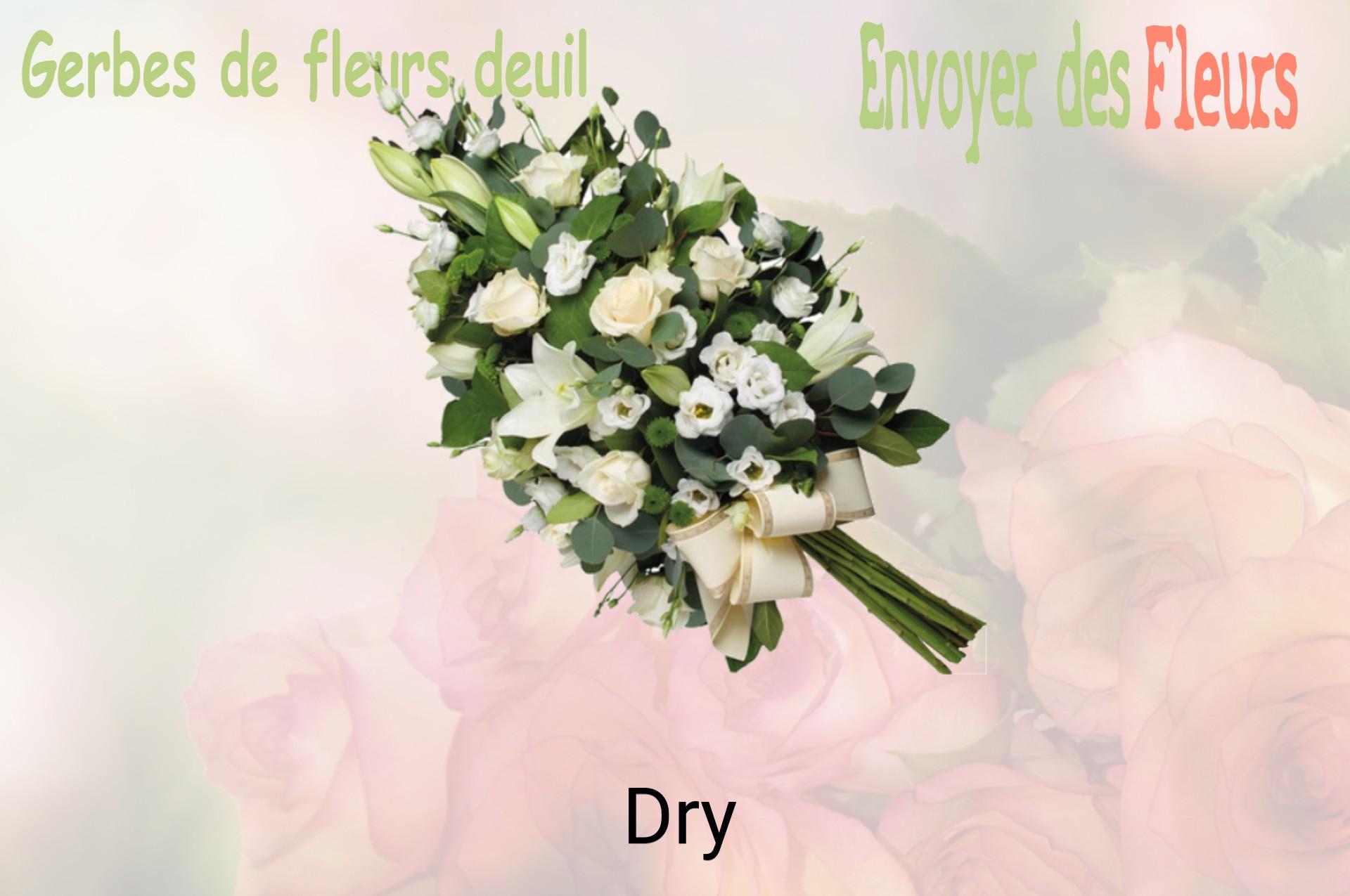 Gerbe de fleurs de deuil livrée à Dry